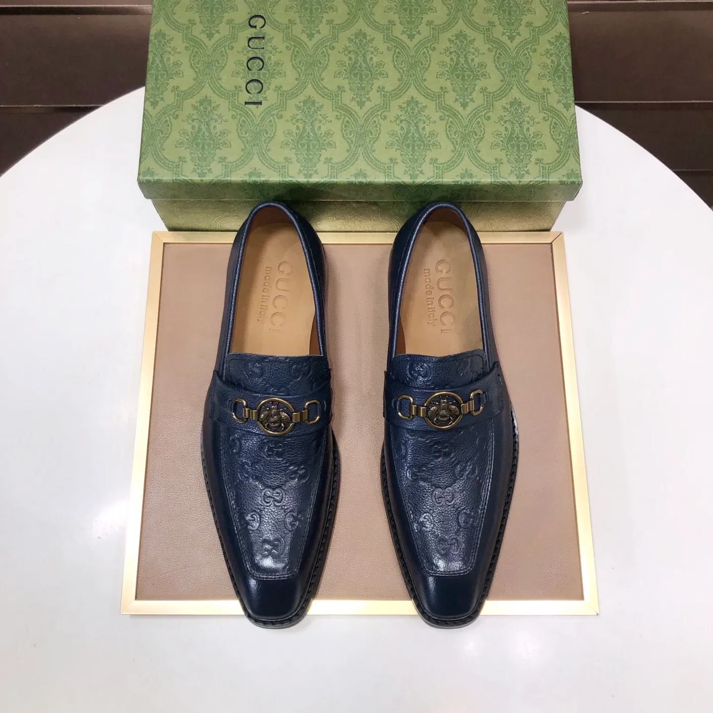 Men's men's shoes💰460💰【GUCCI】 (Niuli) new style🍀Gucci* - top version Gucci new leather shoes! It is made of imported original materials and has a comfortable first layer of cowhide lining! Original wear-resistant rubber outsole! High quality products! Code number 38-45 (45 customized)
